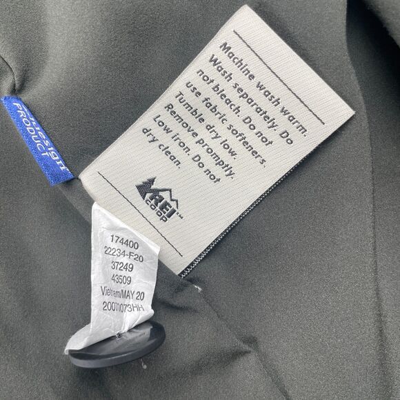 REI Where To Long Coat Womens M Fleece Gray Button Front Notch Collar Car Coat - Picture 10 of 10